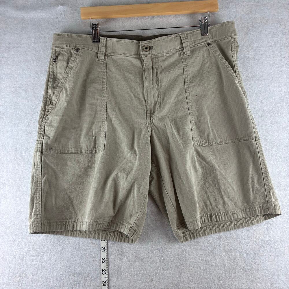 Weatherproof Cargo Shorts Men's 36 Lot Bundle of 2 Khaki Grey Utility Comfort